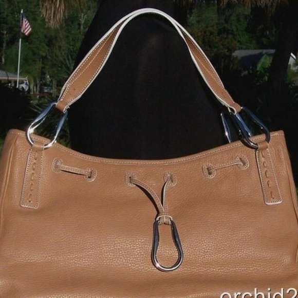 BCBG MAXAZRIA Pebble Leather Purse Handbag New Horse Bit Hardware NWT $296